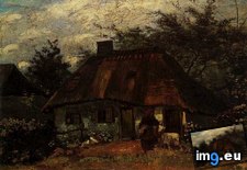 Tags: cottage, woman, goat, art, gogh, painting, paintings, van, vincent, architecture, antwerp (Pict. in Vincent van Gogh Paintings - 1883-86 Nuenen and Antwerp)