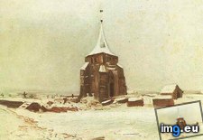 Tags: cemetery, nuenen, old, snow, tower (Pict. in Vincent van Gogh Paintings - 1883-86 Nuenen and Antwerp)