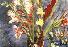 Tags: vase, gladioli, art, gogh, painting, paintings, van, vincent, vincentvangogh, paris (Pict. in Vincent van Gogh Paintings - 1886-88 Paris)