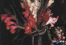 Tags: vase, red, gladioli, art, gogh, painting, paintings, van, vincent, vincentvangogh, paris (Pict. in Vincent van Gogh Paintings - 1886-88 Paris)