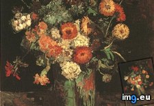 Tags: vase, zinnias, geraniums, art, gogh, painting, paintings, van, vincent, vincentvangogh, paris (Pict. in Vincent van Gogh Paintings - 1886-88 Paris)