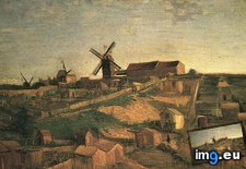 Tags: montmartre, windmills, art, gogh, painting, paintings, van, vincent, vincentvangogh, paris (Pict. in Vincent van Gogh Paintings - 1886-88 Paris)