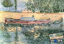 Tags: banks, seine, boats, art, gogh, painting, paintings, van, vincent, vincentvangogh, paris (Pict. in Vincent van Gogh Paintings - 1886-88 Paris)