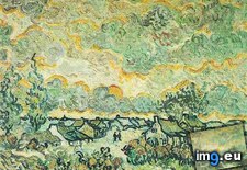 Tags: cottages, cypresses, reminiscence, north, art, gogh, painting, paintings, van, vincent (Pict. in Vincent van Gogh Paintings - 1889-90 Saint-Rémy)
