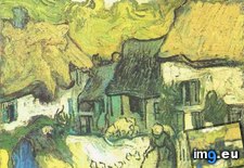 Tags: thatched, cottages, art, gogh, painting, paintings, van, vincent (Pict. in Vincent van Gogh Paintings - 1890 Auvers-sur-Oise)