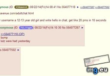 Tags: 4chan, adult, chatroom, lures, paedophiles (Pict. in My r/4CHAN favs)