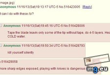 Tags: 4chan, dangerous, knives, playing (Pict. in My r/4CHAN favs)