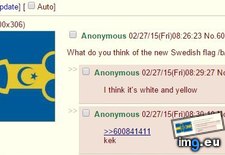 Tags: 4chan, flag, swedish (Pict. in My r/4CHAN favs)