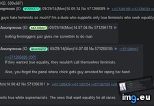 Tags: 4chan, anon, answers, feminism, hate, interesting, metaphor (Pict. in My r/4CHAN favs)