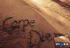 Tags: carpe, diem, sand, sea, writting (Pict. in Rehost)