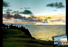 Tags: antrim, castle, county, distant, dunluce, ruins, sunset (Pict. in Branson DeCou Stock Images)
