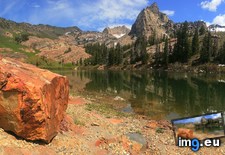 Tags: blanche, front, lake, red, rock, sits (Pict. in My r/EARTHPORN favs)