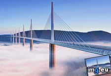 Tags: fog, france, millau, viaduct (Pict. in Beautiful photos and wallpapers)