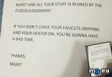 Tags: freeze, fun, funny, landlord, likes, warnings (Pict. in My r/FUNNY favs)
