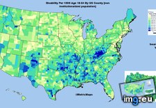 Tags: age, county, disability, institutionalized, non, population (Pict. in My r/MAPS favs)
