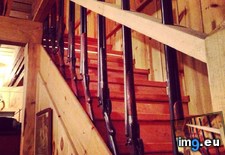 Tags: bannister, cabin, features, friend, lined, shotgun (Pict. in My r/MILDLYINTERESTING favs)