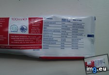 Tags: explains, ingredients, section, toothpaste, tube (Pict. in My r/MILDLYINTERESTING favs)
