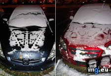 Tags: cars, designs, fell, fun, girlfriend, heat, hood, retained, snow (Pict. in My r/MILDLYINTERESTING favs)