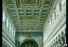 Tags: 19th, basilica, ceiling, century, columns, fuori, interior, mura, nave, paolo, paul, rome, san, walls (Pict. in Branson DeCou Stock Images)