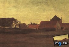 Tags: farmhouses, hague, loosduinen, twilight (Pict. in Vincent van Gogh - 1881-83 Earliest Paintings)