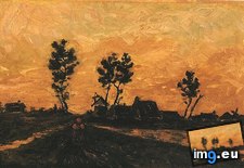 Tags: landscape, sunset (Pict. in Vincent van Gogh Paintings - 1883-86 Nuenen and Antwerp)