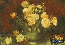 Tags: bowl, peonies, roses (Pict. in Vincent van Gogh Paintings - 1886-88 Paris)