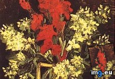 Tags: vase, gladioli, carnations, version, art, gogh, painting, paintings, van, vincent, vincentvangogh, paris (Pict. in Vincent van Gogh Paintings - 1886-88 Paris)