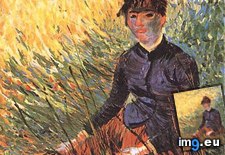Tags: grass, sitting, woman (Pict. in Vincent van Gogh Paintings - 1886-88 Paris)