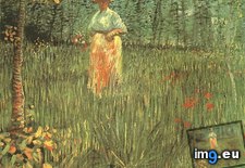 Tags: woman, walking, garden, art, gogh, painting, paintings, van, vincent, vincentvangogh, paris (Pict. in Vincent van Gogh Paintings - 1886-88 Paris)
