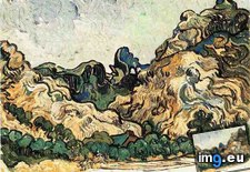 Tags: cottage, dark, mountains, saint (Pict. in Vincent van Gogh Paintings - 1889-90 Saint-Rémy)
