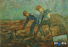 Tags: digging, peasants, two (Pict. in Vincent van Gogh Paintings - 1889-90 Saint-Rémy)