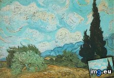 Tags: wheat, field, cypresses, version, art, gogh, painting, paintings, van, vincent (Pict. in Vincent van Gogh Paintings - 1889-90 Saint-Rémy)