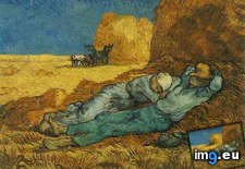 Tags: millet, noon, rest, work (Pict. in Vincent van Gogh Paintings - 1889-90 Saint-Rémy)