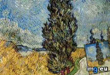 Tags: road, cypress, star, art, gogh, painting, paintings, van, vincent (Pict. in Vincent van Gogh Paintings - 1889-90 Saint-Rémy)