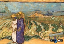 Tags: crossing, fields, two, women (Pict. in Vincent van Gogh Paintings - 1890 Auvers-sur-Oise)