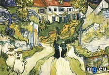 Tags: auvers, figures, steps, street, village (Pict. in Vincent van Gogh Paintings - 1890 Auvers-sur-Oise)