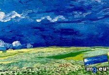 Tags: clouded, field, sky, wheat (Pict. in Vincent van Gogh Paintings - 1890 Auvers-sur-Oise)
