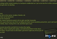 Tags: 4chan, anon, laptop, stolen (Pict. in My r/4CHAN favs)