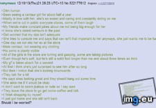 Tags: 4chan, anon, centaur, issues (Pict. in My r/4CHAN favs)