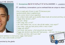 Tags: 4chan, anon, conversation, hood, overhears (Pict. in My r/4CHAN favs)