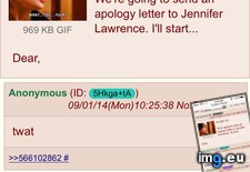 Tags: 4chan, apology, jennifer, lawrence, letter, writes (Pict. in My r/4CHAN favs)