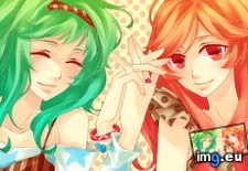 Tags: 1920x1080, anime, green, gumi, hair, miki, vocaloid, wallpaper (Pict. in Anime Wallpapers 1920x1080 (HD manga))