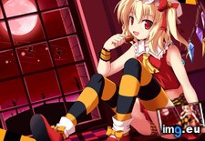Tags: 1920x1080, anime, blonde, eyes, fang, flandre, hair, pink, red, scarlet, thighhighs, touhou, underwear, vampire, wallpa, white, wings (Pict. in Anime Wallpapers 1920x1080 (HD manga))