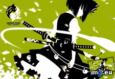 Tags: 1920x1080, anime, black, green, hair, konpaku, kurasawa, kyoushou, short, skirt, sword, touhou, wallpaper, weapon, youmu (Pict. in Anime Wallpapers 1920x1080 (HD manga))