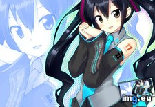 Tags: 1920x1080, anime, azusa, black, cosplay, hair, masamuuu, nakano, twintails, vocaloid, wallpaper (Pict. in Anime Wallpapers 1920x1080 (HD manga))