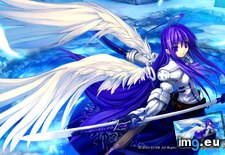 Tags: 1920x1080, anime, armor, aselia, eien, eyes, hair, purple, sword, wallpaper, weapon, wings (Pict. in Anime Wallpapers 1920x1080 (HD manga))