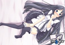 Tags: 1920x1080, akiyama, anime, bed, black, blush, hair, maid, mio, nullken, thighhighs, wallpaper (Pict. in Anime Wallpapers 1920x1080 (HD manga))