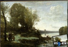 Tags: camille, corot, river, distant, tower, art, europe, european, metropolitan, museum, painting, paintings (Pict. in Metropolitan Museum Of Art - European Paintings)