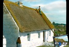 Tags: connemara, cottage, man, mending, roof, thatch (Pict. in Branson DeCou Stock Images)