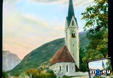 Dolomites - village church in the Dolomites (1919-1938).2614 (#Church #Village #Dolomites) - 124 KB Tags: church, dolomites, village (Pict. in Branson DeCou Stock Images)